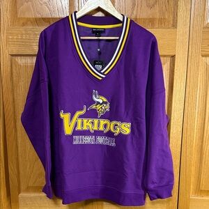 NFL Vikings Purple Sweatshirt with Yellow Trim
